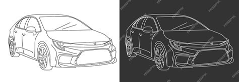 Premium Vector | Black outline vector illustration of a modern sports ...