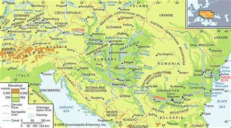 Map Of Danube River In Germany | Time Zones Map