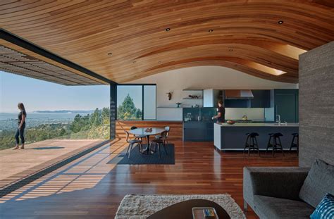 The Ceiling In This Modern House Echoes The Shape Of The Hillside It Sits On | CONTEMPORIST