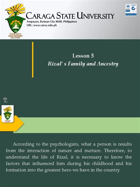 Lesson 5 Rizal's Family and Childhood Rizal' Ancestry | PDF