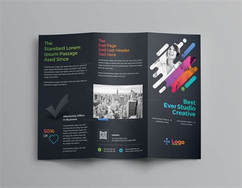 Colorful Professional Tri-Fold Brochure Template 001204 - Template Catalog