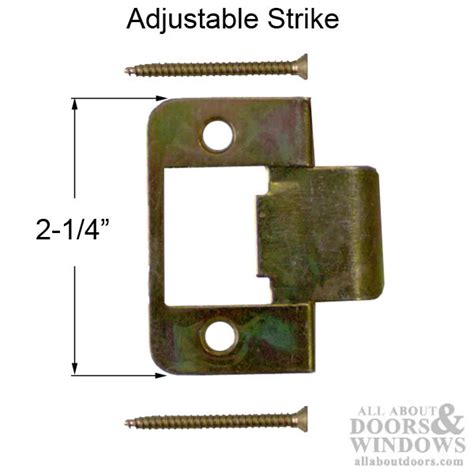 Residential Adjustable Strike Plate for Wood Steel or Fiberglass Doors