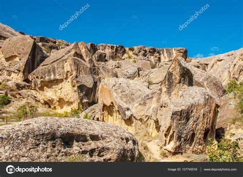 Gobustan Rock Art Cultural Landscape — Stock Photo © kerenby #137745516