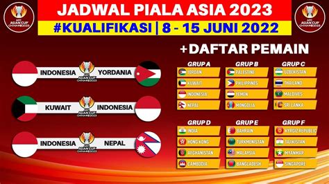 RESMI! Jadwal Kualifikasi Piala Asia 2023 - Timnas Indonesia vs ...