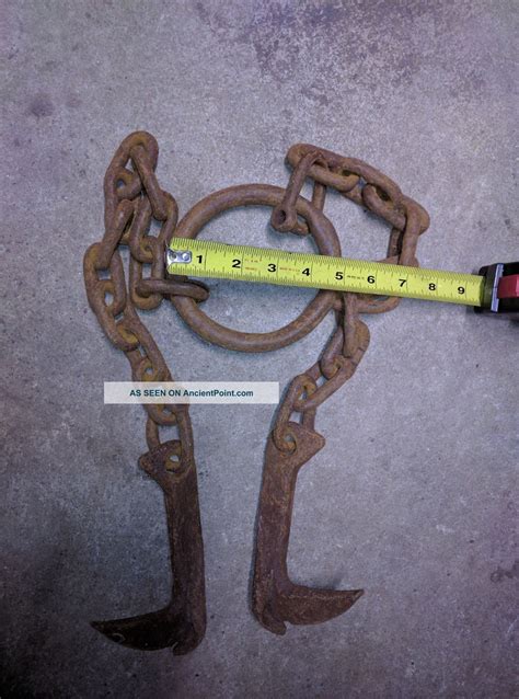 Vintage Hand Forged Logging Chain With Forged Hooks Tree Chains