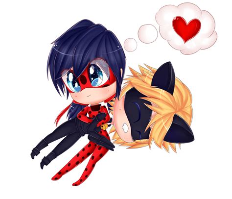 ~Ladybug and Chat Noir chibi~ by Sweet-Pillow on DeviantArt