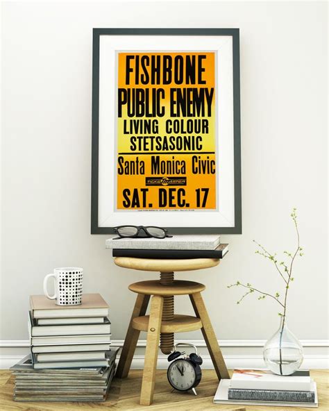 Public Enemy Original Vintage Concert Poster, Santa Monica, Los Angeles ...