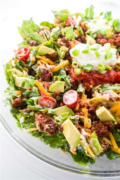 Healthy Taco Salad (Low Carb, Gluten-free) - This easy, gluten-free ...