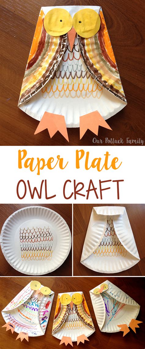 Paper Plate Owl - Huppie Mama