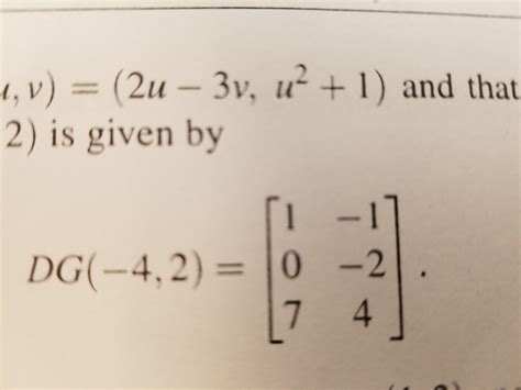 [Multivariable Calculus] Partial Derivative Matrix Problem : HomeworkHelp