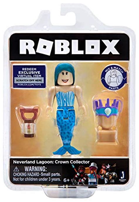 Roblox Gold Collection Neverland Lagoon: Crown Collector Mermaid Single Figure Pack with ...