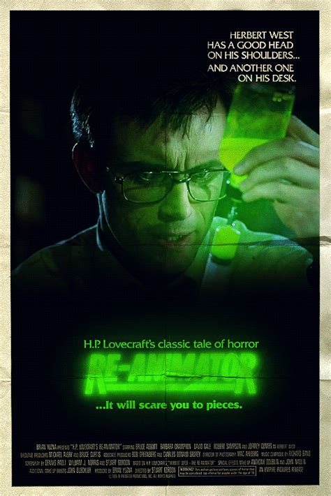 Movie Poster GIF - Re-Animator (1985) | Horror movie art, Movie posters, Re animator