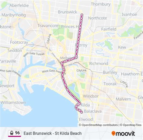 96 Route: Schedules, Stops & Maps - St Kilda Beach (Updated)