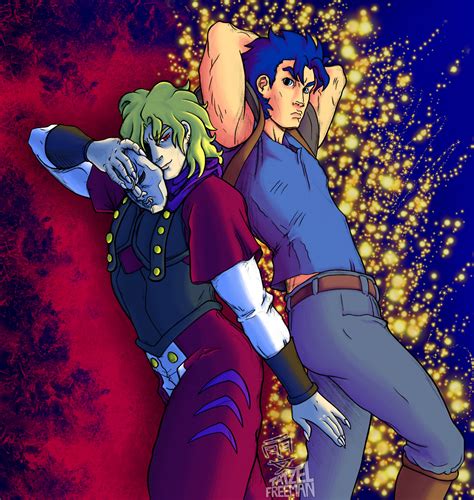 Dio Brando and Jonathan Joestar by TatzelFreeman on DeviantArt