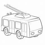 Colouring Page Cute Cartoon Tram Electric Trolley Car On Railroad  sketch template