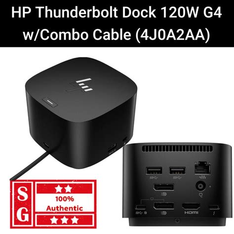 HP Thunderbolt Dock 120W G4 w/Combo Cable 4J0A2AA | HP Thunderbolt 120w | Docking Station | HP ...