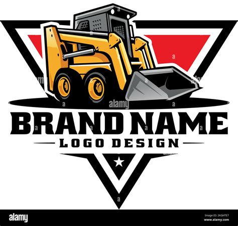 A company or brand logo of a construction truck isolated on a white ...