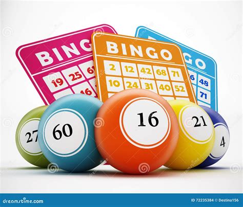 Bingo Balls and Cards. 3D Illustration Stock Illustration - Illustration of yellow, ball: 72235384