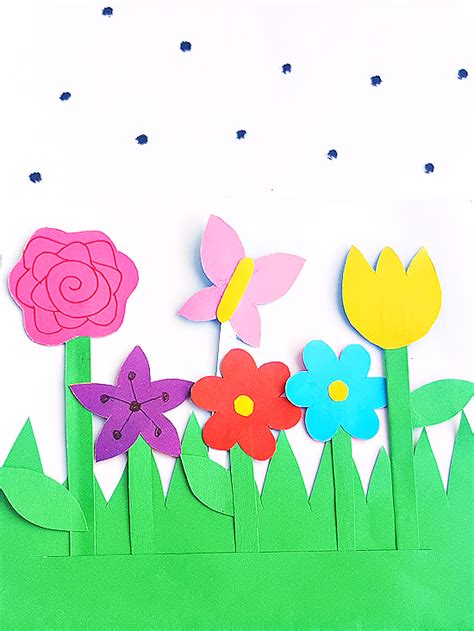 Paper Flower Garden Craft - Our Kid Things