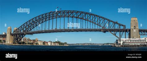 Sydney Harbour Bridge 4-shot panorama from Parramatta River Stock Photo ...