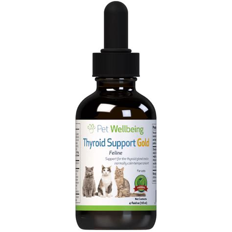 Pet Wellbeing Natural Cat Hyperthyroidism Support - Thyroid Support Gold 4oz (118ml) - Walmart ...