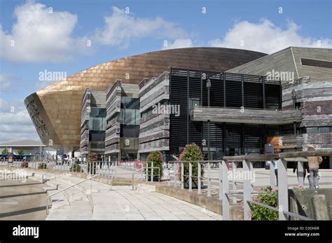 Millennium Center Arts venue in Cardiff Bay Wales UK Stock Photo - Alamy