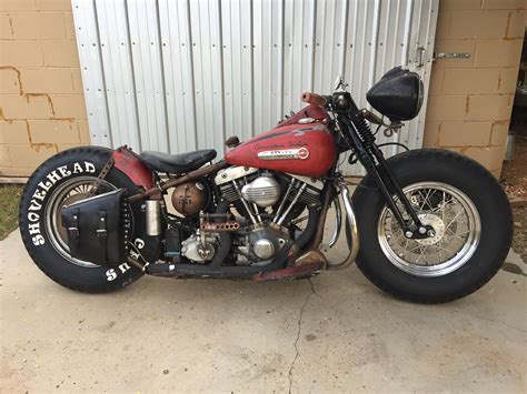 Shovelhead bobber rigid springer | Harley shovelhead, Bobber, Shovelhead bobber