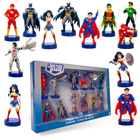 Buy Justice League Toppers, 12-Pack – DC Toys, Party Decor, Cake ...