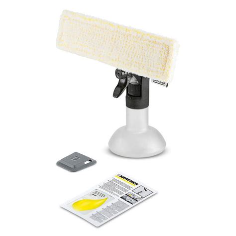 Karcher WV Window Vacuum Cleaner Spray Bottle with Microfiber Cloth for ...