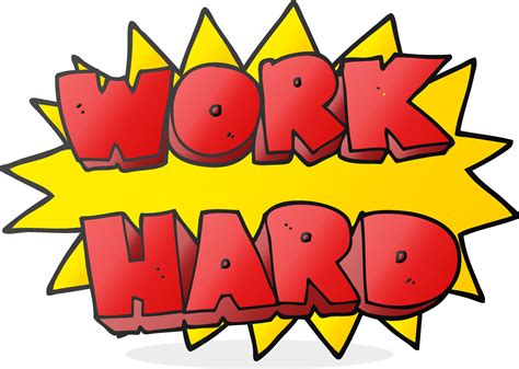 cartoon work hard symbol 12297734 Vector Art at Vecteezy