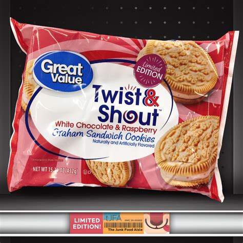 Great Value White Chocolate & Raspberry Twist & Shout Cookies - The Junk Food Aisle