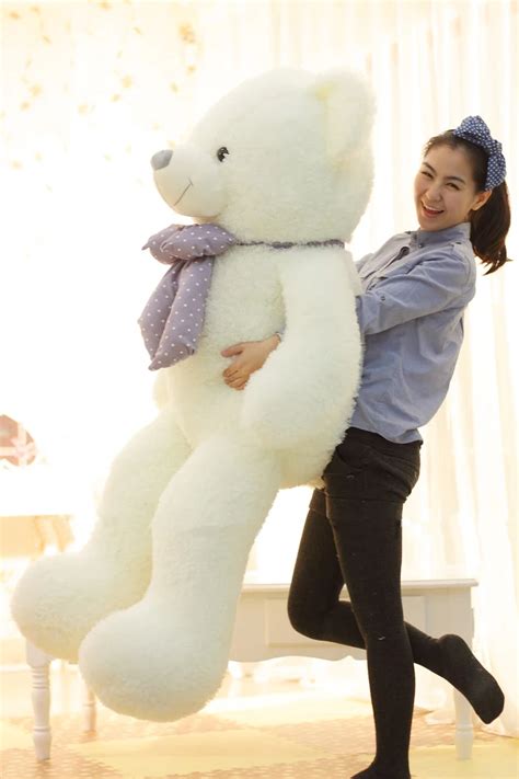 stuffed animal 160 cm Huggy Bear plush toy white bear doll throw pillow gift w3354-in Stuffed ...