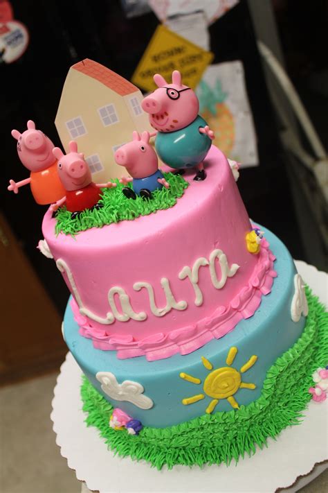 Peppa Pig birthday cake | Peppa pig cake, Pig birthday cakes, Peppa pig ...