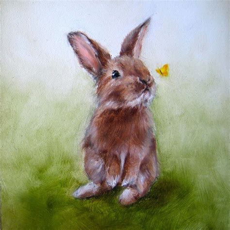 Bunny Nursery Art Painting by Junko Van Norman | Rabbit painting, Bunny watercolor, Bunny ...