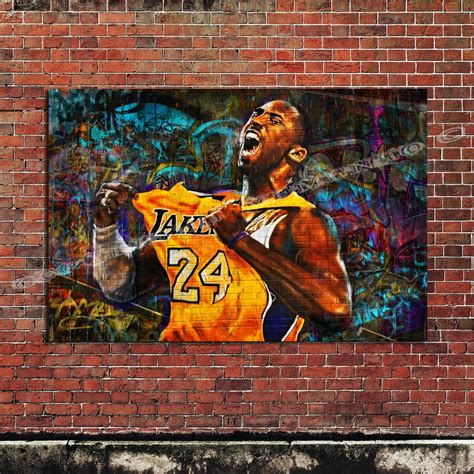 Kobe Bryant Graffiti Wall legend 24 Forever Huge - Etsy