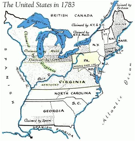 Map Of North America 1783 - Europe Mountains Map