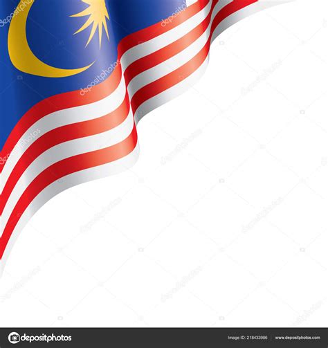 Malaysia flag, vector illustration on a white background. — Stock ...