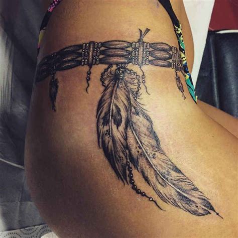 Pin by brush_tattoo on tattoo | Indian feather tattoos, Feather hip ...