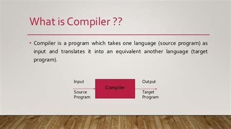 Types of Compilers