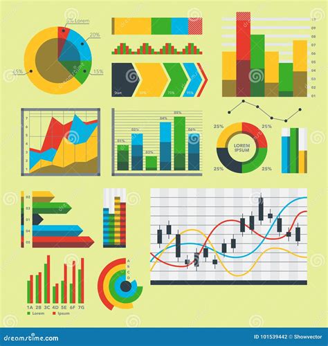 Design Diagram Chart Elements Vector Illustration Of Business Flow ...