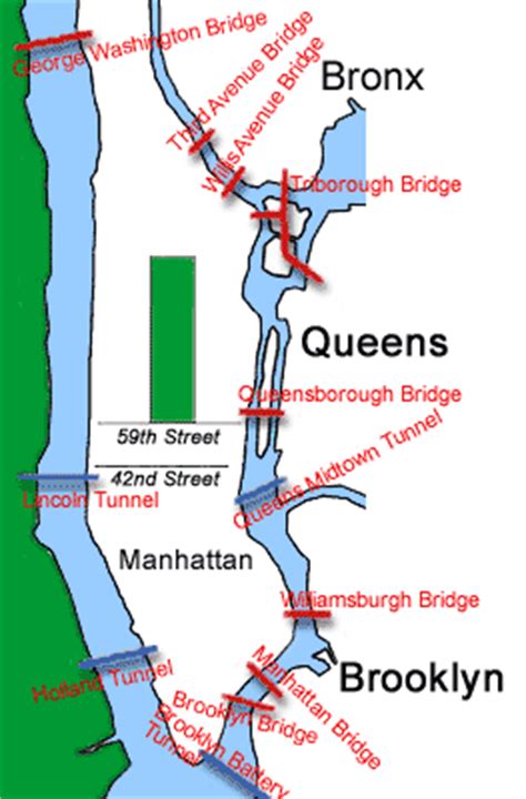 Map Of New York Bridges And Tunnels - United States Map