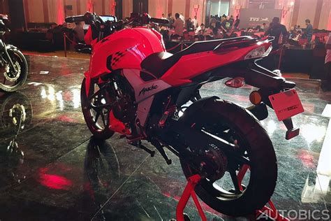 TVS Apache RTR 160 4V Racing Red Rear Left 2018 | AUTOBICS