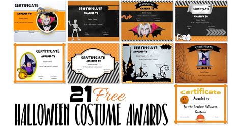 Free Halloween Costume Awards | Customize online | Instant Download