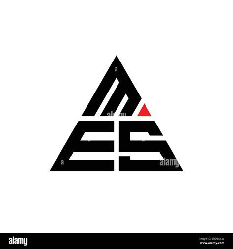 MES triangle letter logo design with triangle shape. MES triangle logo ...