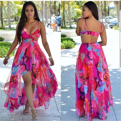 Gorgeous Floral One Piece Outfit For Black Girls on Stylevore