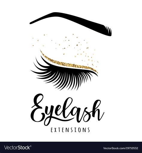 Eyelash extensions logo Royalty Free Vector Image