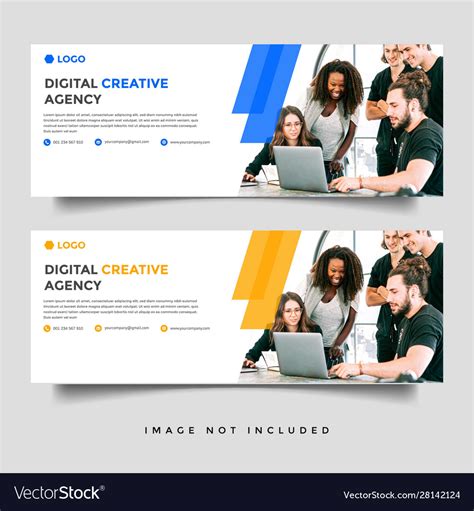 Creative business facebook cover template Vector Image