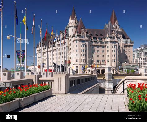 The Fairmont Château Laurier, landmark hotel in downtown Ottawa during ...