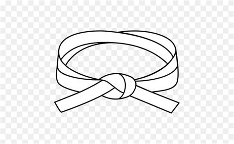 Karate Belt White Illustration Graphic - Belt Clipart Black And White - FlyClipart