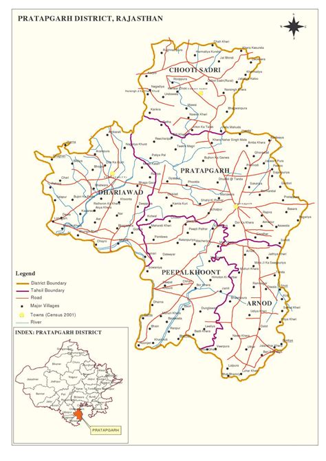 Pratapgarh District Map - View Pratapgarh District Road Map of Pratapgarh District